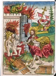 Christus in der Vorhölle, 1491 (Farbholzschnitt)
